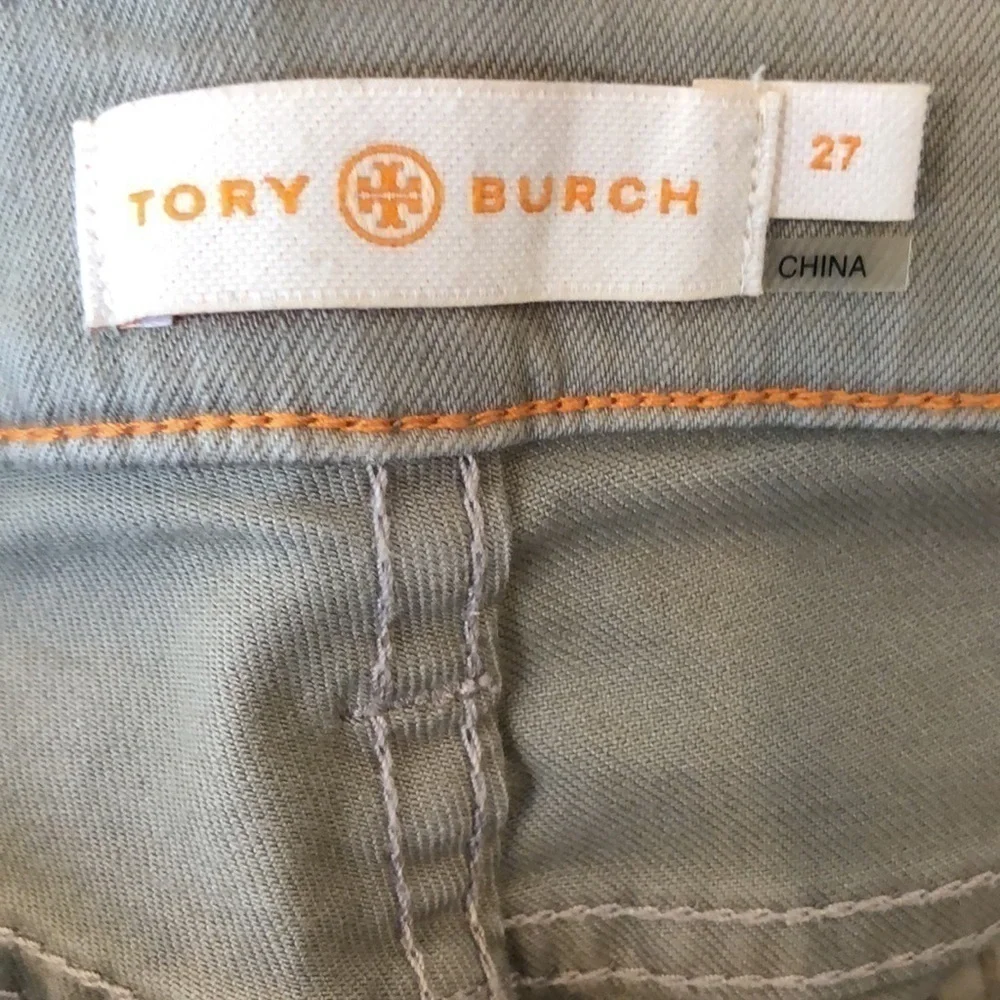 Tory Burch Emmy Ankle Skinny Jeans in Olive 27